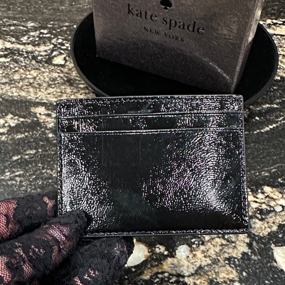 Kate Spade Black Leather Card Holder - Picture 4 of 7